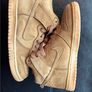 Size 3.5 Youth- Nike Dunk High Premium Flax